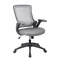 Techni Office Solutions 34" Gray and Black Mid-Back Mesh Task Office Chair with Height Adjustable Arms